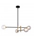Modern Hanging Pendant Black, Brass 4 Light  with Clear Shade, G9 - 1