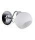 Stylized Wall Lamp Chrome, White 1 Light  with White Shade, E27 - 1