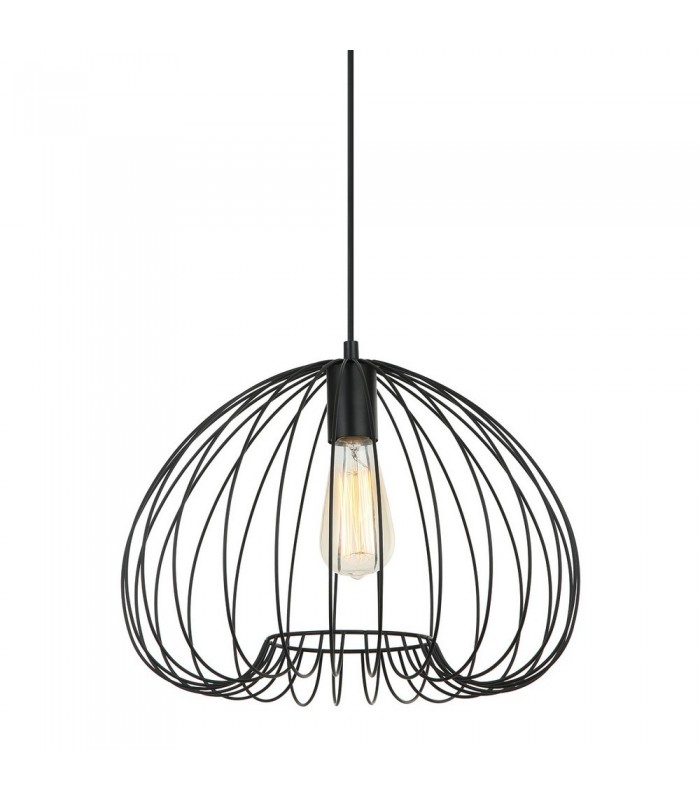 Modern Hanging Pendant Black 1 Light , E27 - 1