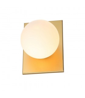 Modern Wall Lamp Golden 1 Light  with White Shade, G9 - 1