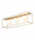 Modern Flush Ceiling Light Golden 3 Light  with White Shade, G9 - 1