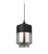 Modern Hanging Pendant Black 1 Light  with Black, Smoky Shade, E27 Dimmable - 1