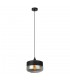 Modern Hanging Pendant Black 1 Light  with Black, Smoky Shade, E27 Dimmable - 2