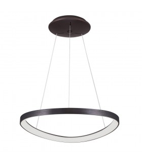Modern LED Hanging Pendant Coffee Brushed, Warm White 3000K 2640lm Dimmable - 1