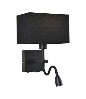 Modern LED Bedside Lamp Black Matt, Warm White 3000K 350lm - 1