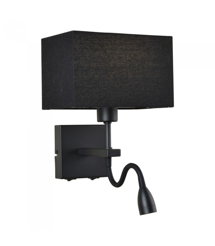 Modern LED Bedside Lamp Black Matt, Warm White 3000K 350lm - 1
