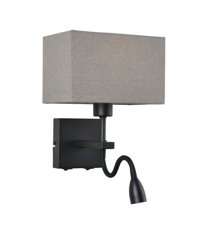 Modern LED Bedside Lamp Black Matt, Warm White 3000K 350lm - 1