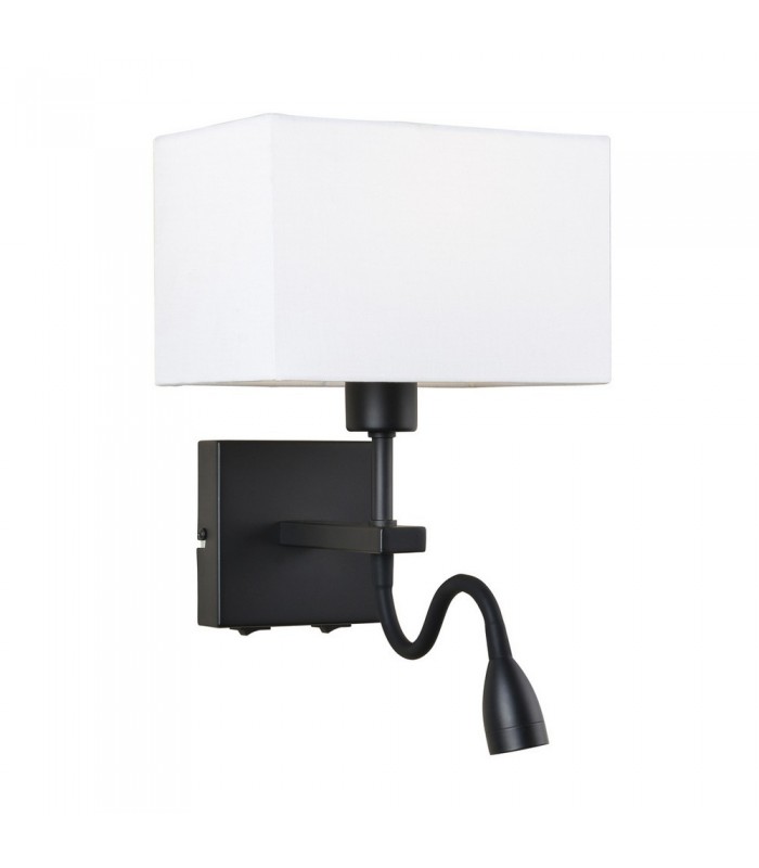 Modern LED Bedside Lamp Black Matt, Warm White 3000K 350lm - 1