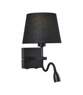 Modern LED Bedside Lamp Black Matt, Warm White 3000K 350lm - 1