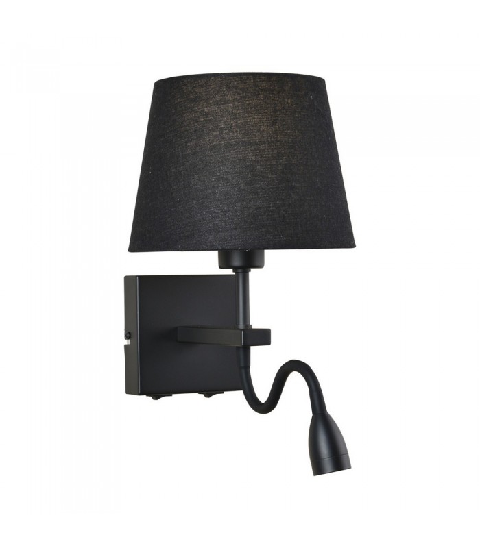 Modern LED Bedside Lamp Black Matt, Warm White 3000K 350lm - 1