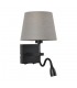 Modern LED Bedside Lamp Black Matt, Warm White 3000K 350lm - 1
