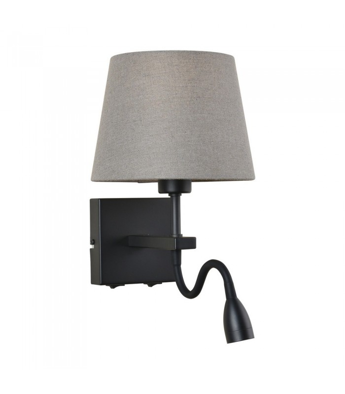 Modern LED Bedside Lamp Black Matt, Warm White 3000K 350lm - 1