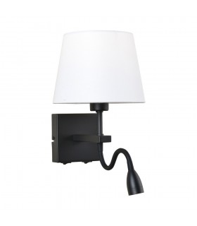 Modern LED Bedside Lamp Black Matt, Warm White 3000K 350lm - 1