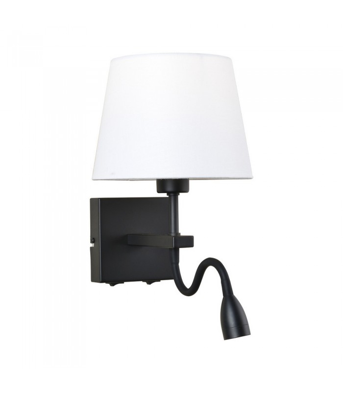 Modern LED Bedside Lamp Black Matt, Warm White 3000K 350lm - 1