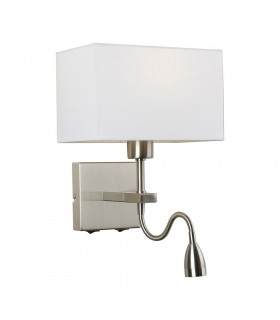 Modern LED Bedside Lamp Nickel, Warm White 3000K 350lm - 1