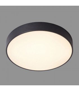 Modern LED Flush Ceiling Light Black, Warm White 3000K 1800lm - 2