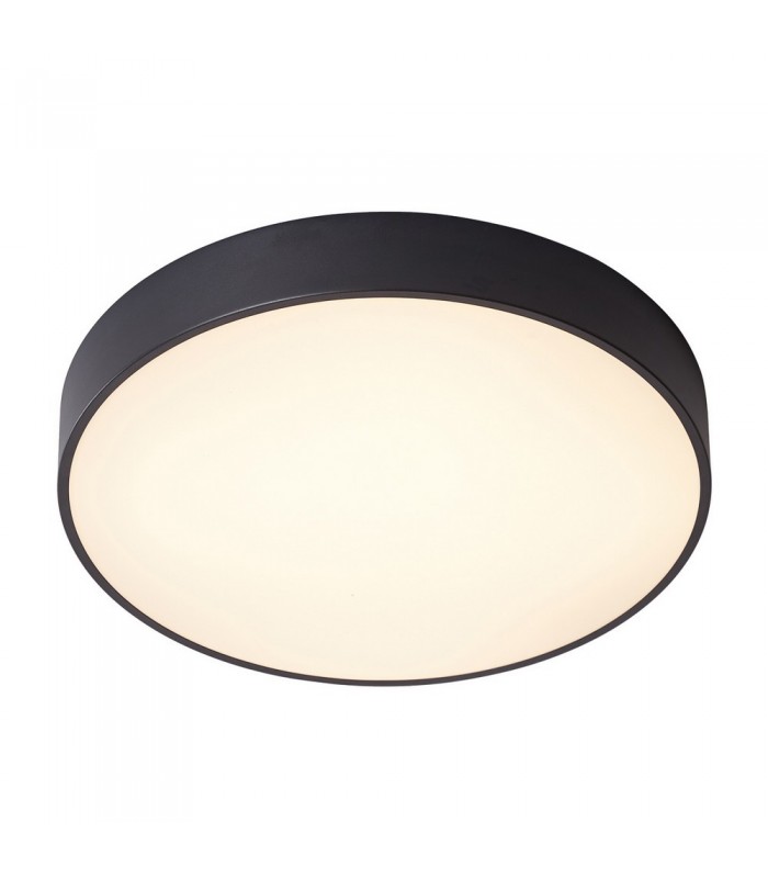 Modern LED Flush Ceiling Light Black, Warm White 3000K 1800lm - 3