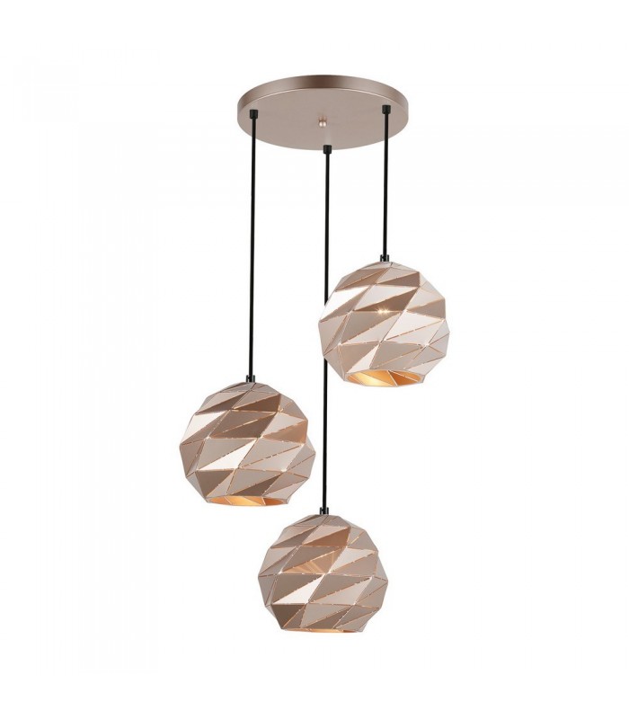 Modern Hanging Pendant Golden 3 Light , E27 - 1