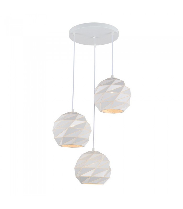 Modern Hanging Pendant White 3 Light , E27 - 1