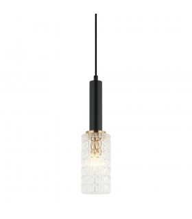 Modern Hanging Pendant Black, Gold 1 Light , E14 - 1