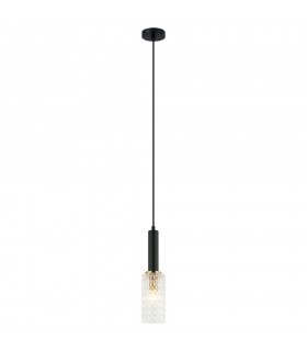 Modern Hanging Pendant Black, Gold 1 Light , E14 - 2
