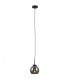 Scandinavian Hanging Pendant Black Matt 1 Light  with Smoky Shade, E27 - 3