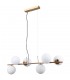 Modern Hanging Pendant Golden 6 Light  with White Shade, G9 - 1