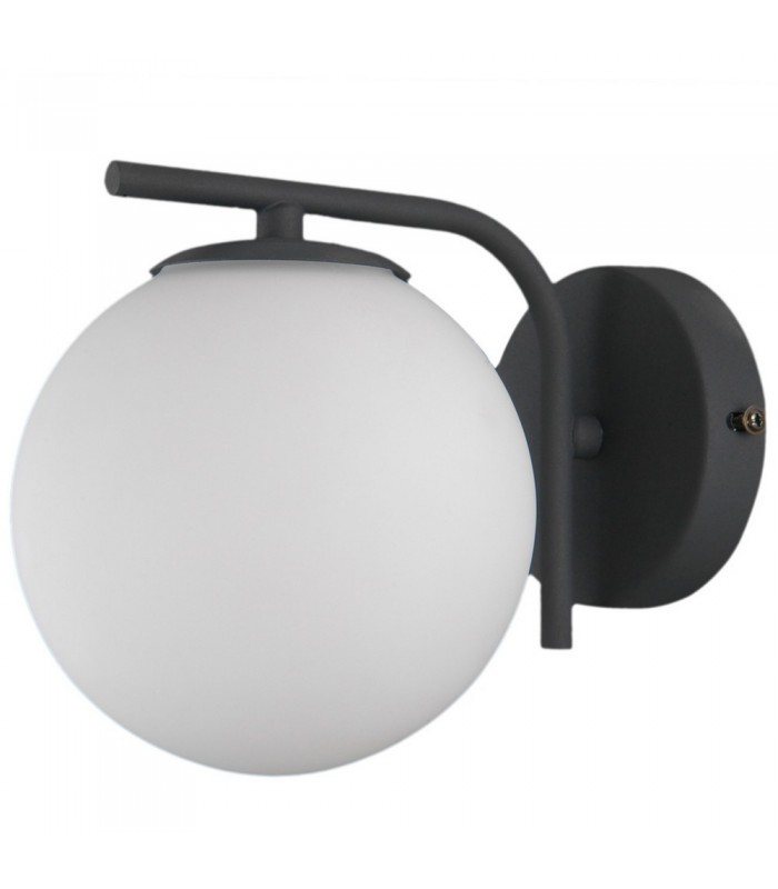 Modern Wall Lamp Black 1 Light  with White Shade, G9 - 1