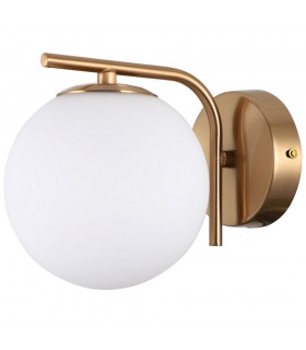 Modern Wall Lamp Golden 1 Light  with White Shade, G9 - 1