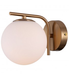 Modern Wall Lamp Golden 1 Light  with White Shade, G9 - 2