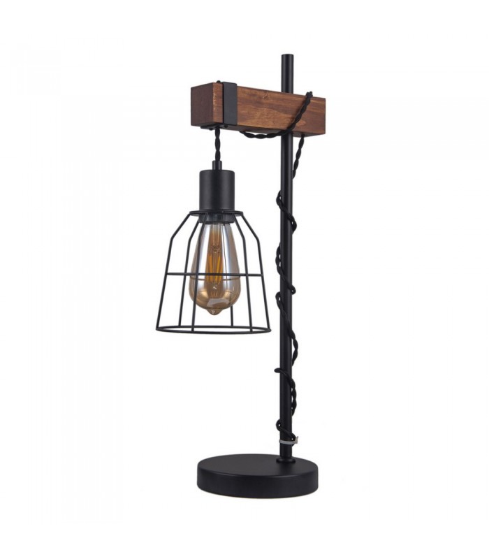 Industrial And Retro Table Lamp Black Matt 1 Light , E27 - 1