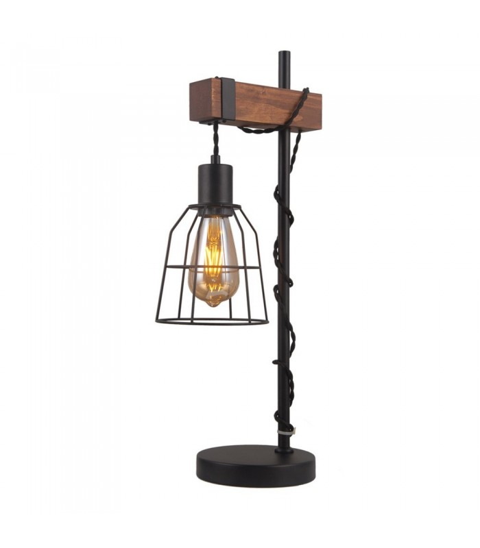 Industrial And Retro Table Lamp Black Matt 1 Light , E27 - 2