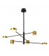 Modern LED Hanging Pendant Black, Gold, Warm White 3000K 2700lm - 1