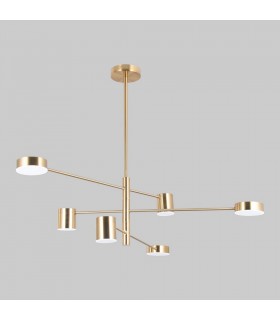 Modern LED Hanging Pendant Brass, Warm White 3000K 2700lm - 1