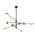 Modern LED Hanging Pendant Black, Gold, Warm White 3000K 2700lm - 1