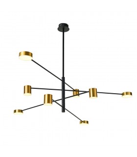 Modern LED Hanging Pendant Black, Gold, Warm White 3000K 2700lm - 1