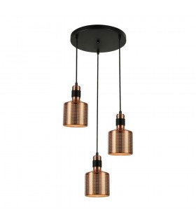 Modern Hanging Pendant Copper 3 Light , E27 - 1