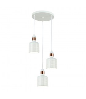 Modern Hanging Pendant White 3 Light , E27 - 1