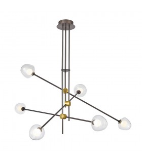 Modern LED Hanging Pendant Coffee, Warm White 3000K 1800lm - 1