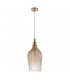 Modern Hanging Pendant Brass 1 Light  with Champagne Shade, E27 Dimmable - 2