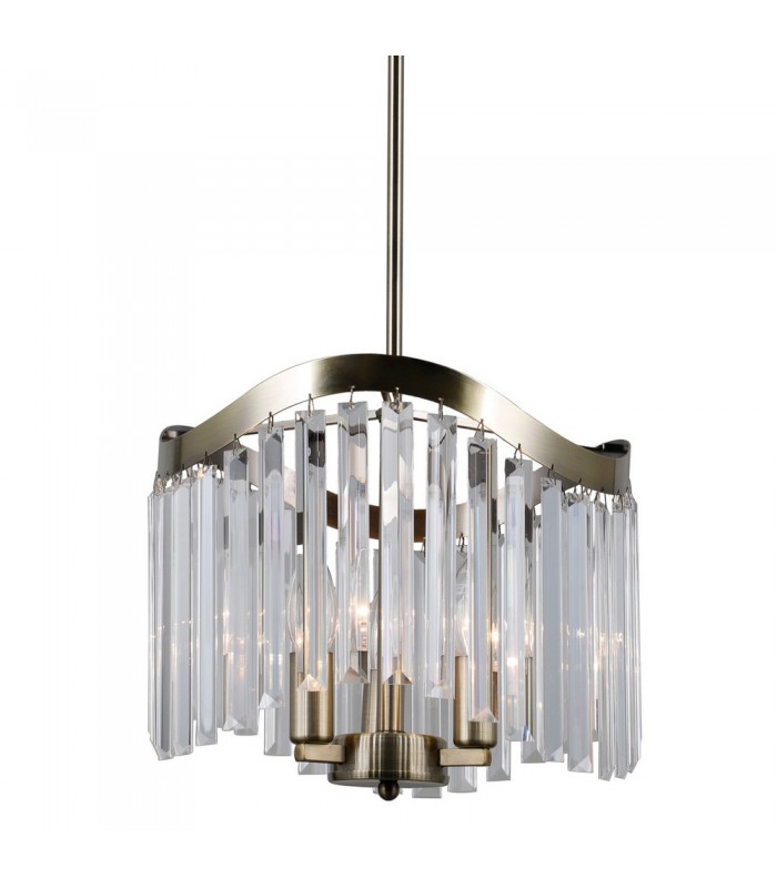 Stylized Hanging Pendant Antique Bronze 3 Light , E14 - 1
