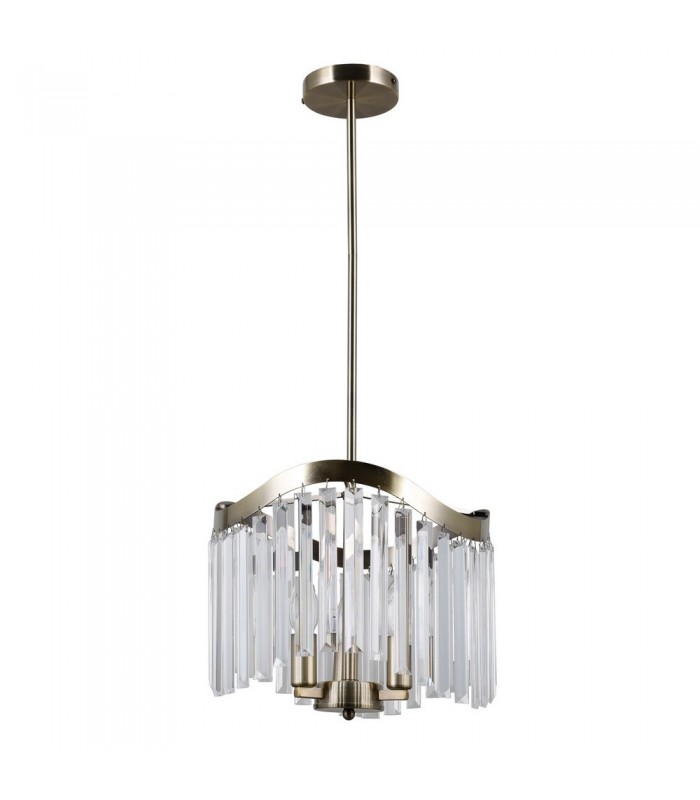 Stylized Hanging Pendant Antique Bronze 3 Light , E14 - 2