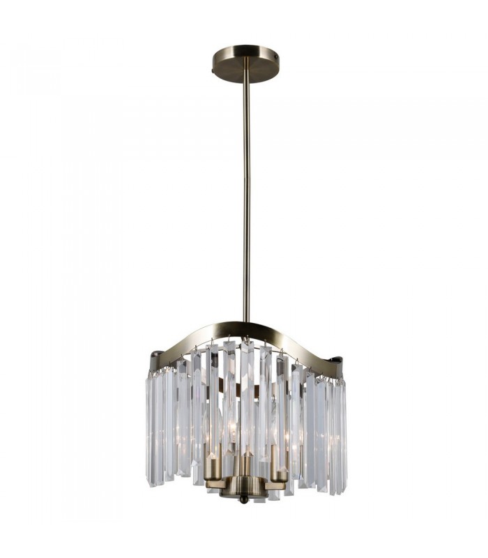 Stylized Hanging Pendant Antique Bronze 3 Light , E14 - 3