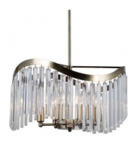 Stylized Hanging Pendant Antique Bronze 6 Light , E14 - 1