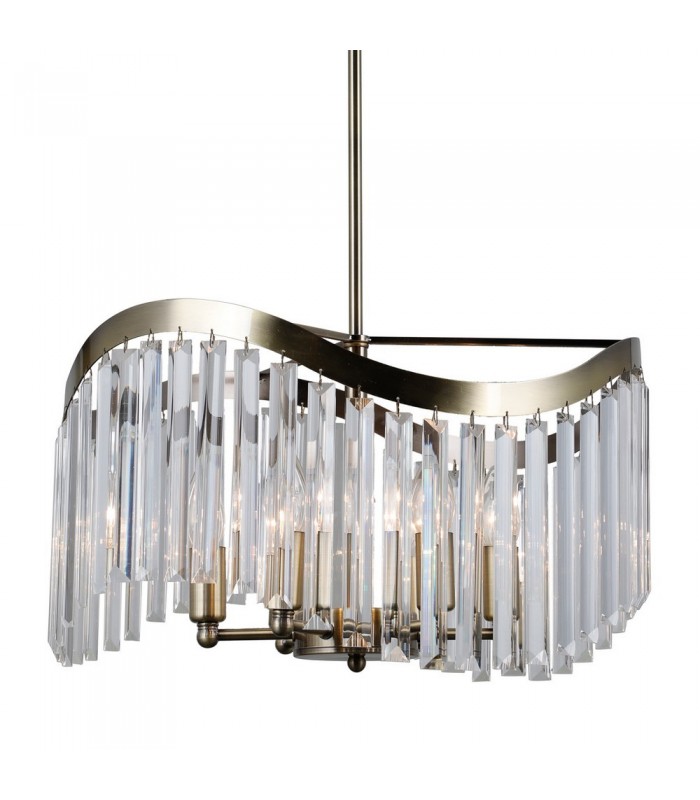 Stylized Hanging Pendant Antique Bronze 6 Light , E14 - 1