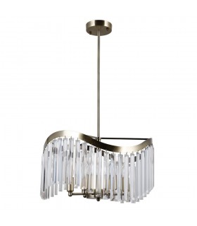 Stylized Hanging Pendant Antique Bronze 6 Light , E14 - 2