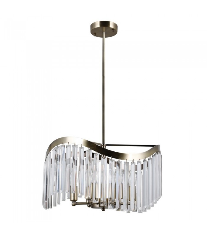Stylized Hanging Pendant Antique Bronze 6 Light , E14 - 2