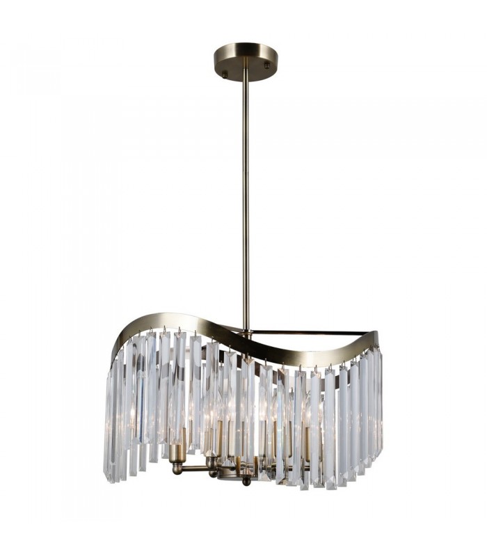 Stylized Hanging Pendant Antique Bronze 6 Light , E14 - 3