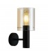 Modern Wall Lamp Black 1 Light  with Amber Shade, E27 - 1