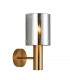 Modern Wall Lamp Brass 1 Light  with Smoky Shade, E27 - 1